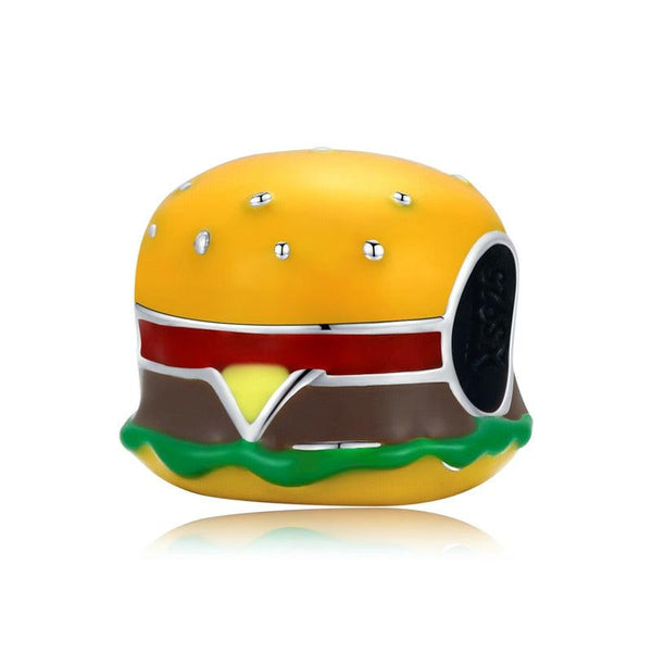 Sandwich Hamburger Pizza Silver Charm - Figueira