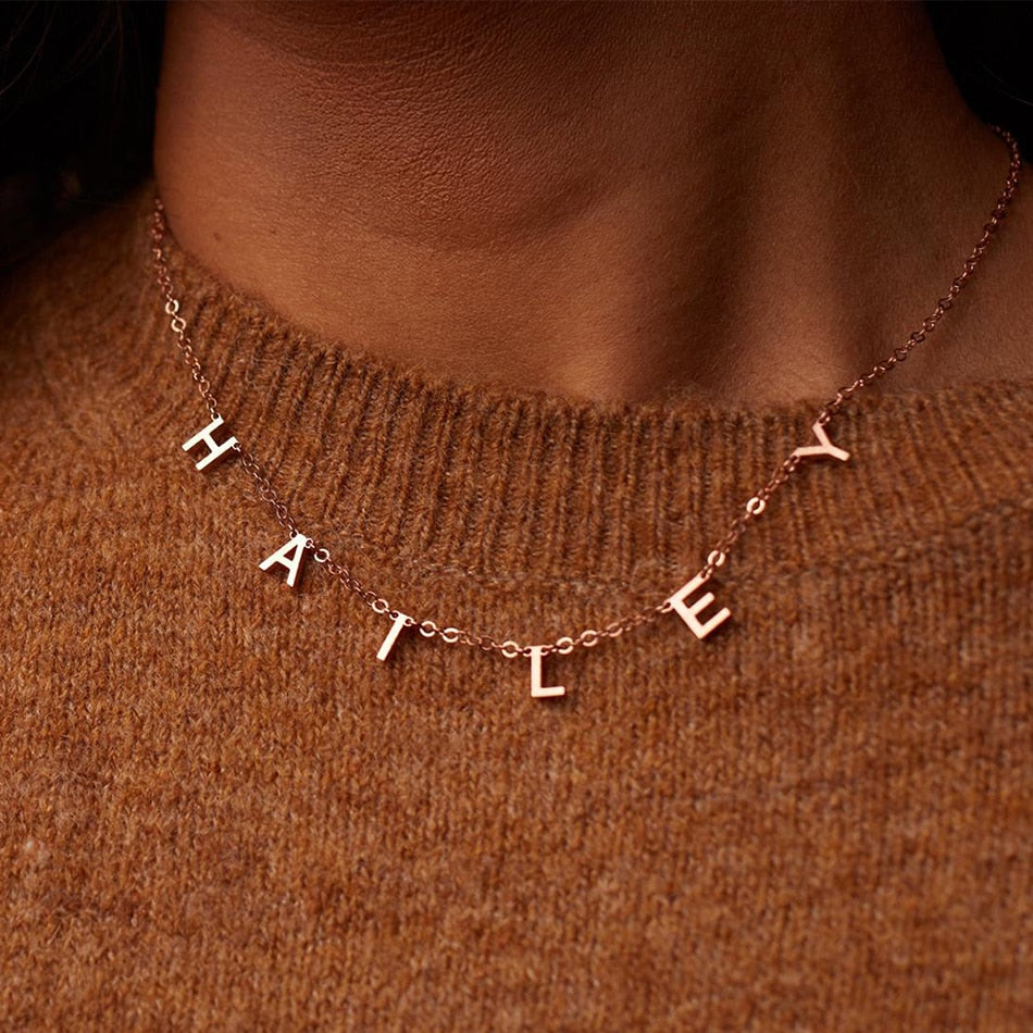 Necklace with letters - Initial Name necklace
