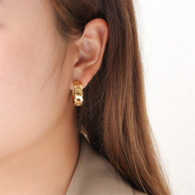 Andreia -  Chain Hoop Earrings