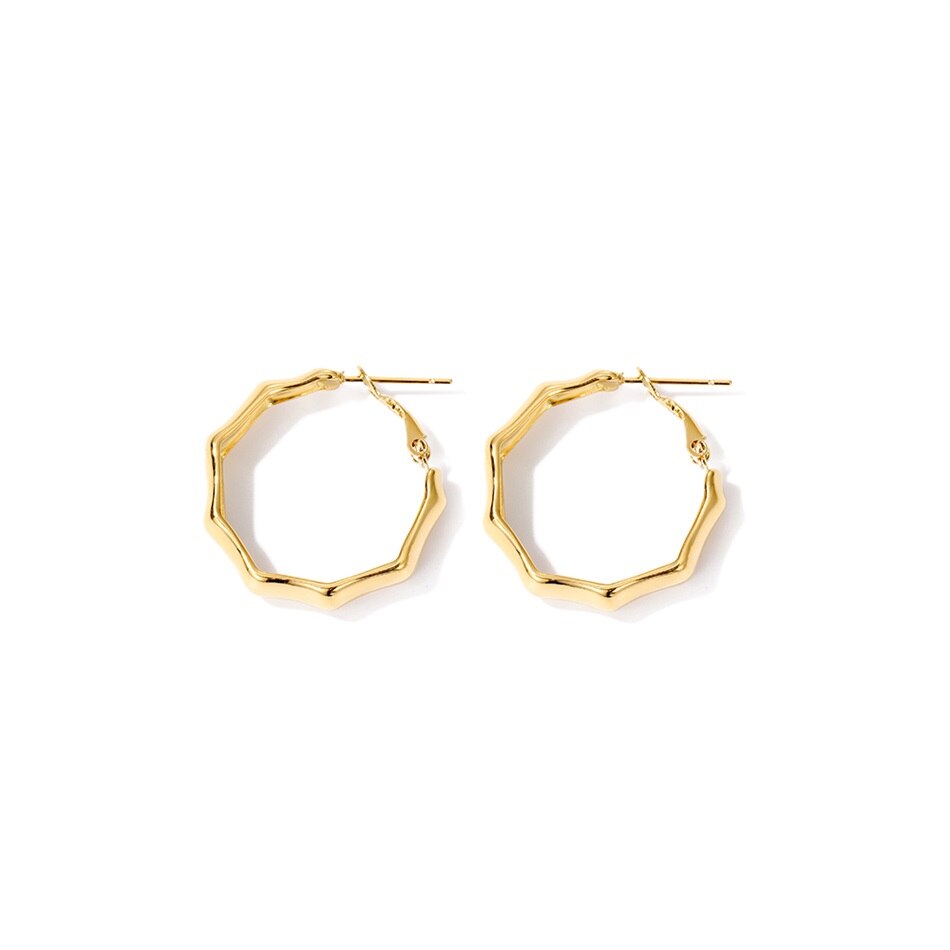 Débora - Bamboo Circle Hoop Earrings