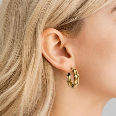 Débora - Bamboo Circle Hoop Earrings