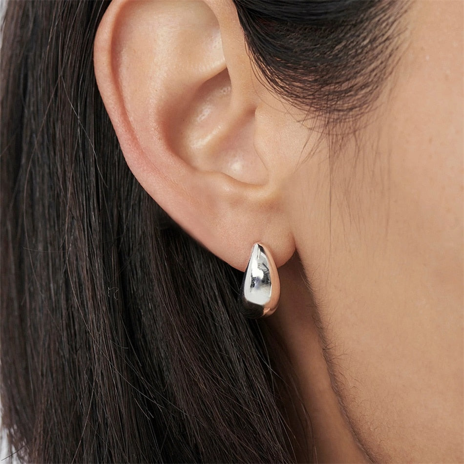 Francisca - Chunky Hoops Stainless Steel Earrings