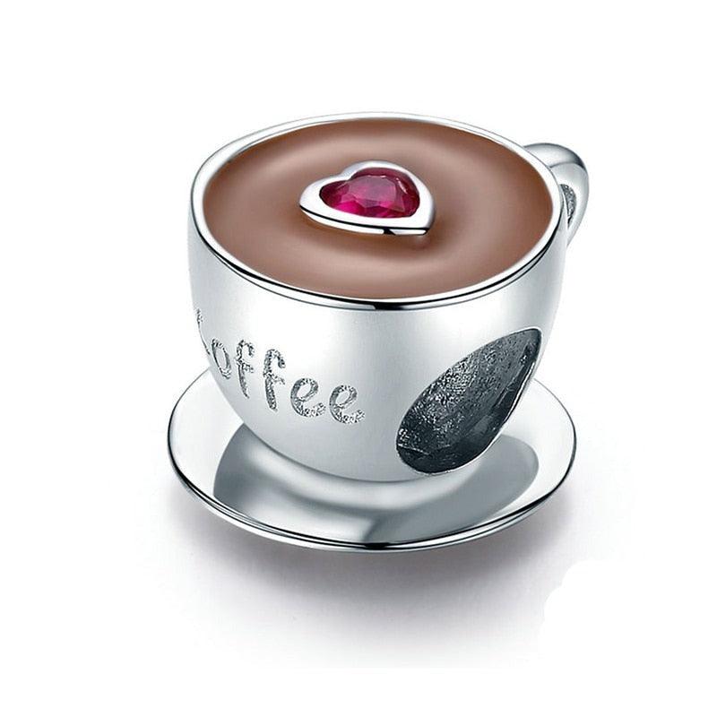 Cute Heart Coffee Cup Bead - Figueira