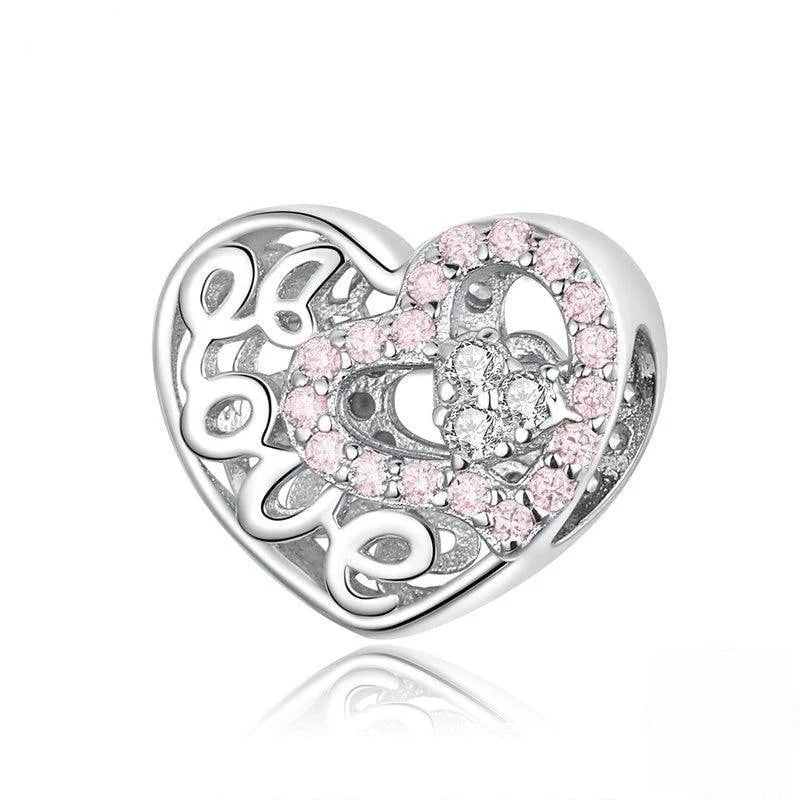 Love Heart Beads Pink Zircon - Figueira