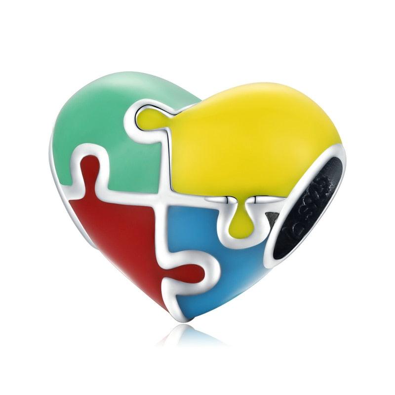 Heart colorful Jigsaw Bead - Figueira