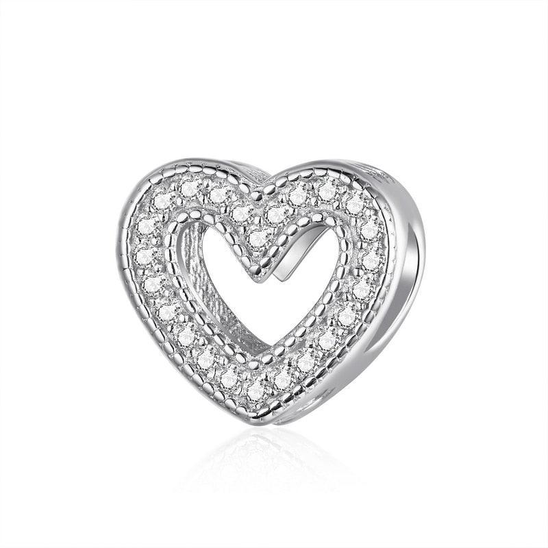 Dazzling Heart Silver Charm - Figueira