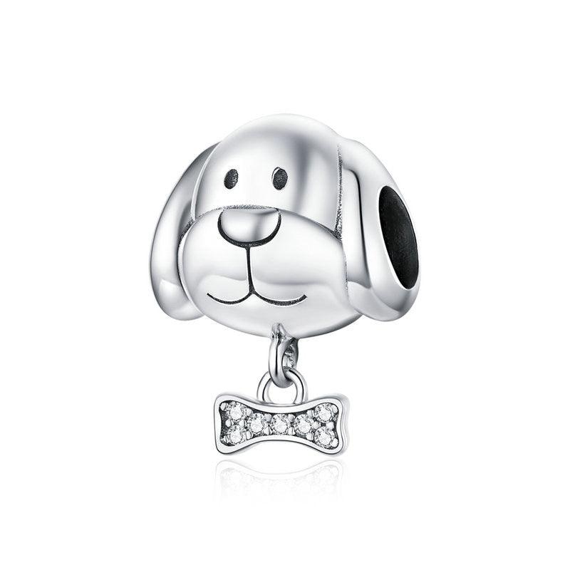 Beagle Dog Silver Charm - Figueira