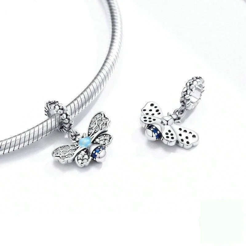 Blue Bee Silver Charm - Figueira
