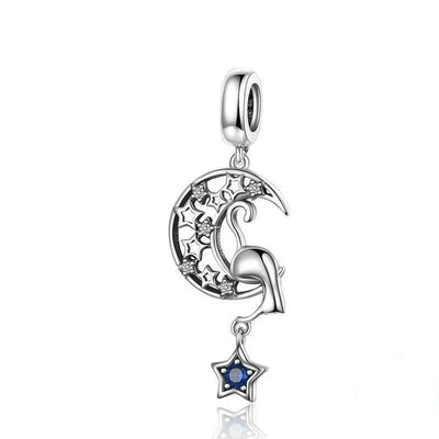 Kitty In The Moon Charm - Figueira