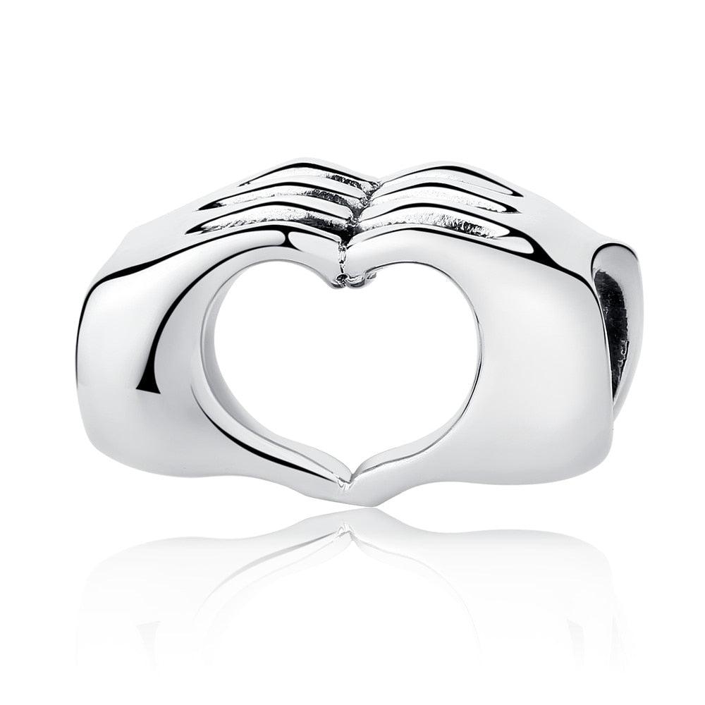 Heart in Hands Silver Charm - Figueira