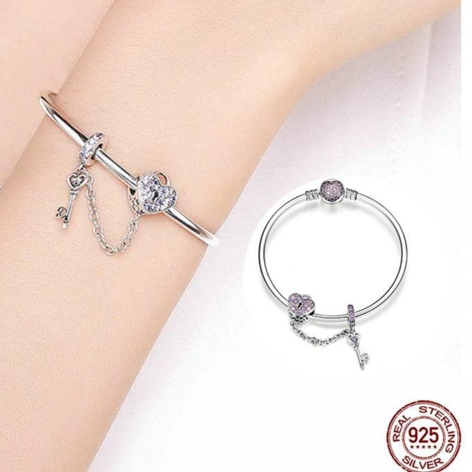 Love promise silver charm bracelet - Figueira