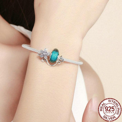 Murano bead silver charm bracelet - Figueira