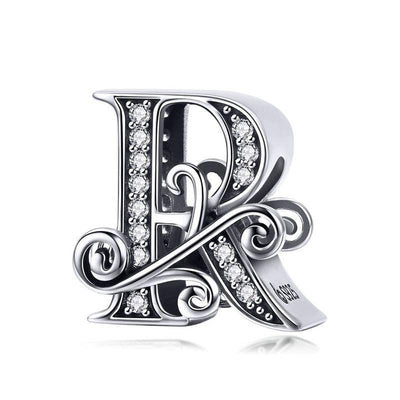 Dazzling alphabet silver charms - Figueira