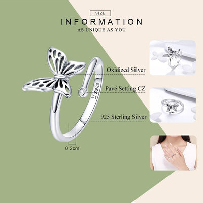 Openwork Butterfly Finger Ring - Figueira