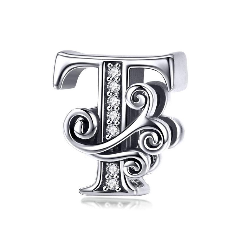 Dazzling alphabet silver charms - Figueira