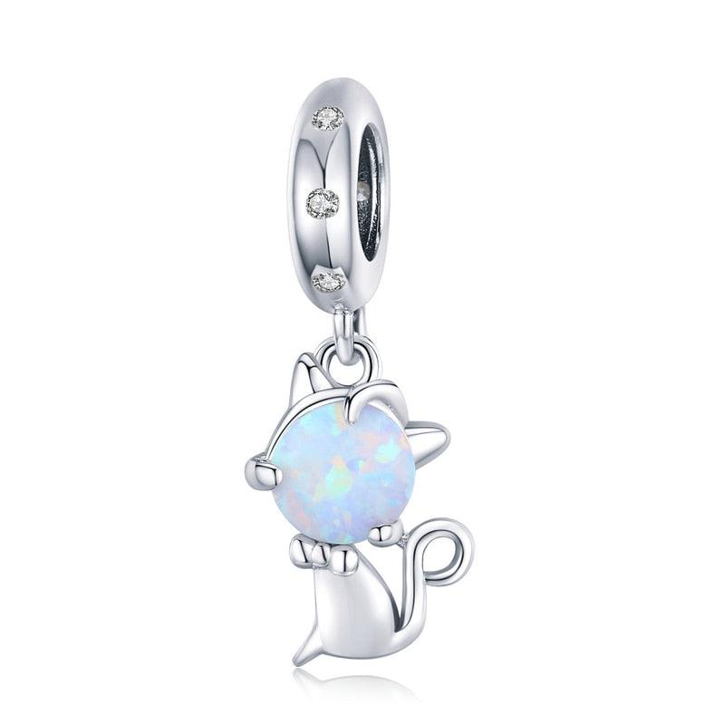 Kitty Opal Silver Charm - Figueira
