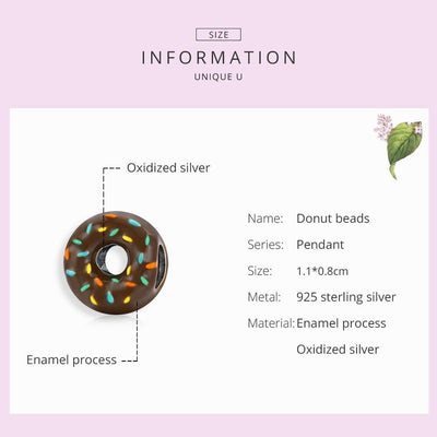 Donut Silver Charm - Figueira