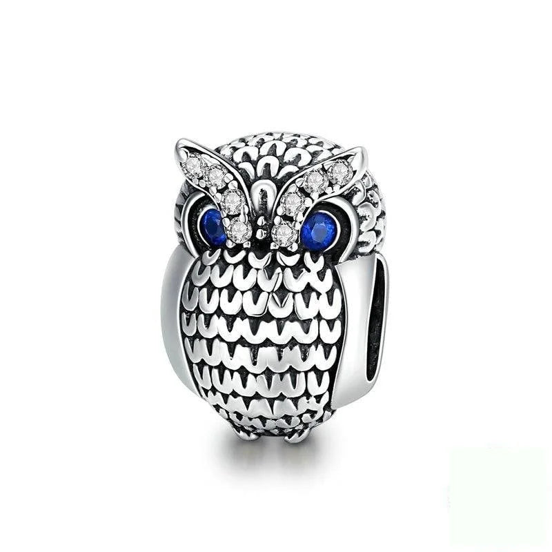 Silver Owl Charm - Figueira