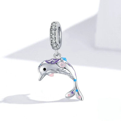 Silver Lovely Dolphin Charms - Figueira