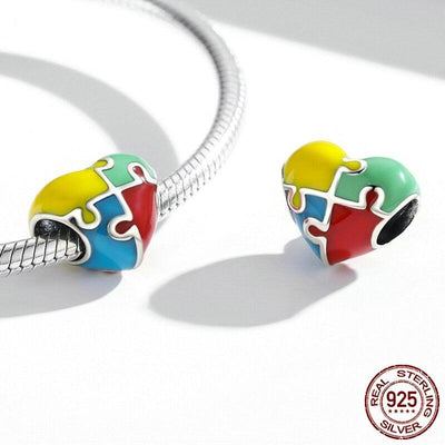 Heart colorful Jigsaw Bead - Figueira