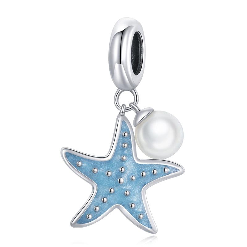 Starfish Pearl Silver Charm - Figueira