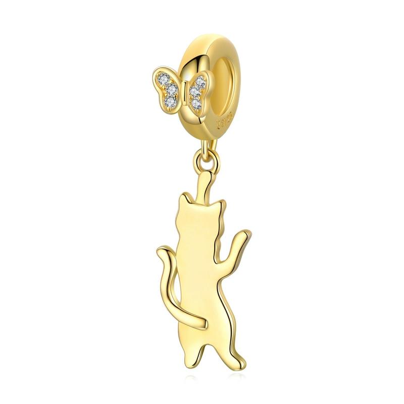 Cat silver charm - Figueira