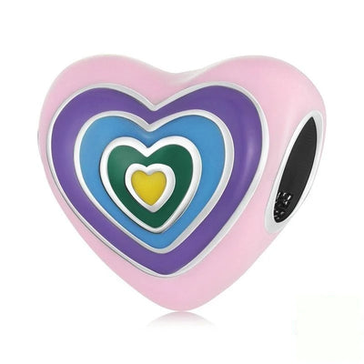 Rainbow Love Heart Charm - Figueira