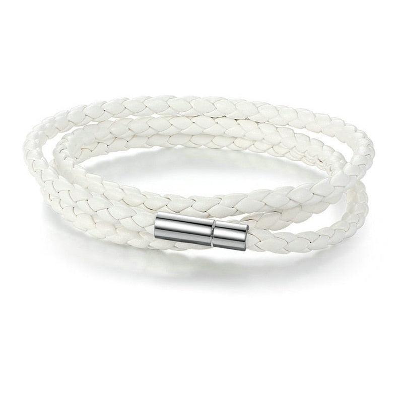 White leather charm bracelet - Figueira